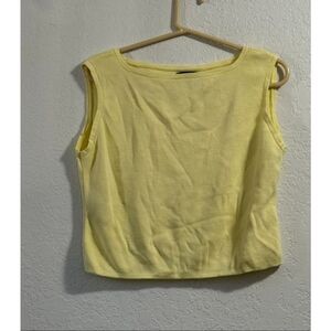 ASOS sunshine yellow cropped sweater knit tank top M